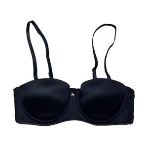 Savage X Fenty Core Microfiber Strapless Bra Black Caviar Size 34B